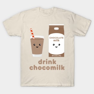 Drink milk chocolate Kawaii choco milk carton T-Shirt